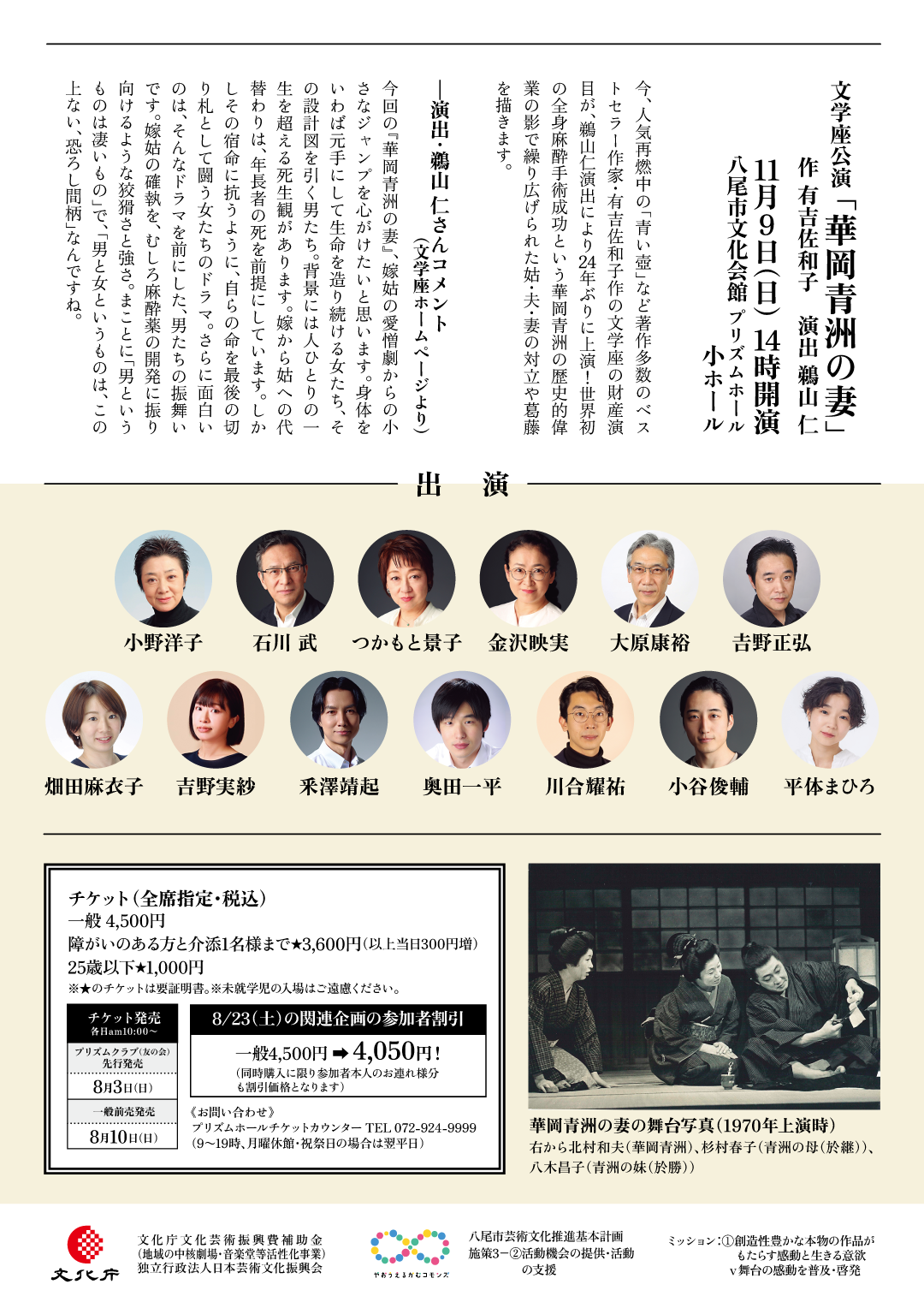 舞台俳優と楽しむワークショップチラシ裏